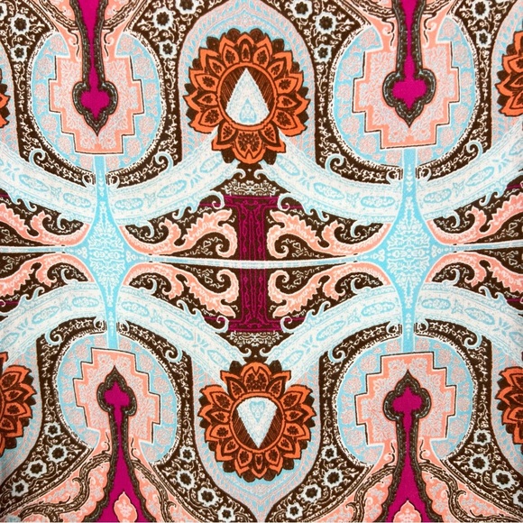 Boho Safari Chic Crochet Blouse Sz Medium Large Oversized 3/4 Sleeve Chico’s Top - Picture 2 of 9